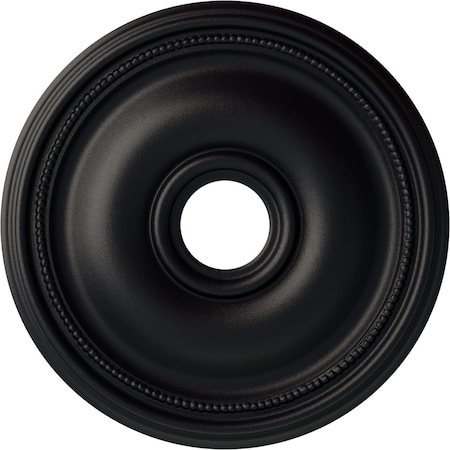 Ekena Millwork Bradford Ceiling Medallion (Fits Canopies up to 4 3/8"), 18 1/8"OD x 3 3/4"ID x 1 1/8"P, Steel Gray CM18BRSGS